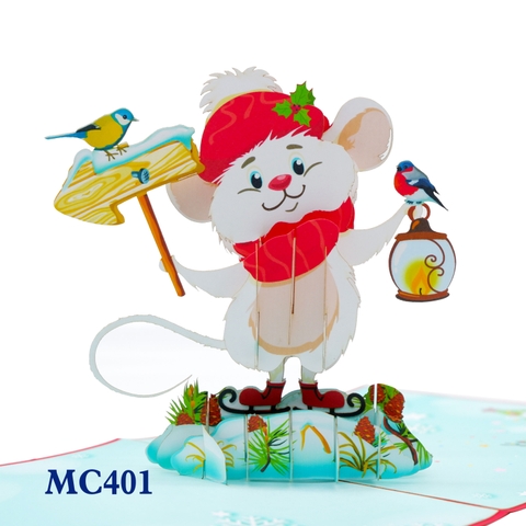 Christmas Mouse Pop Up Card
