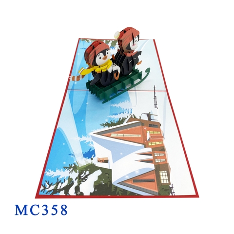 Christmas Penguins Pop Up Card