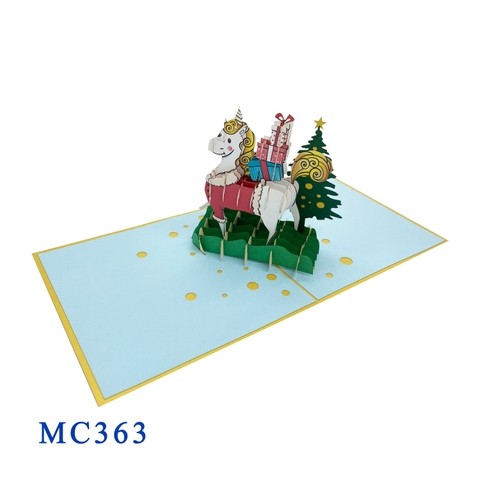 Christmas Pony Pop Up Card