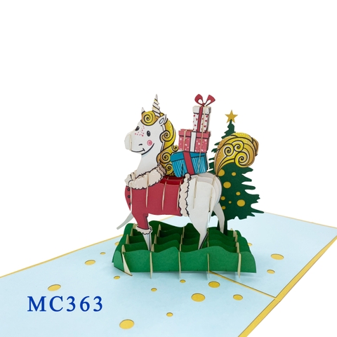 Christmas Pony Pop Up Card