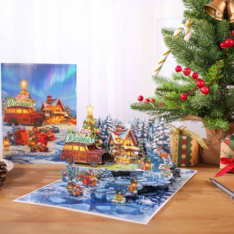 Christmas Village Pop-Up Card