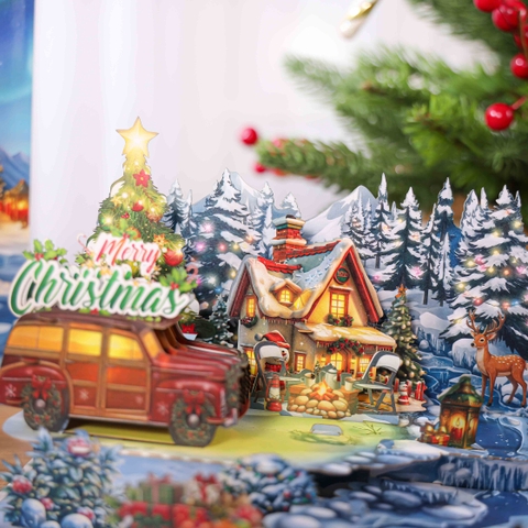 Christmas Village Pop-Up Card