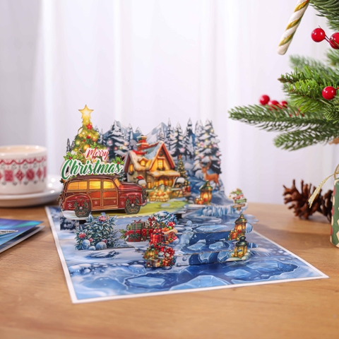 Christmas Village Pop-Up Card