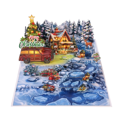 Christmas Village Pop-Up Card