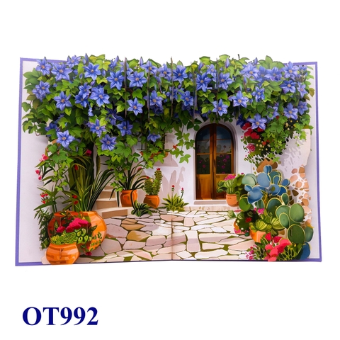 Clematis Garden 3D Pop-up Card