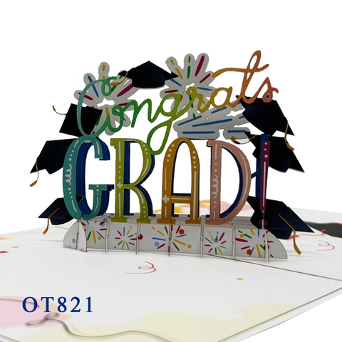 Congrats 3D Pop Up Card