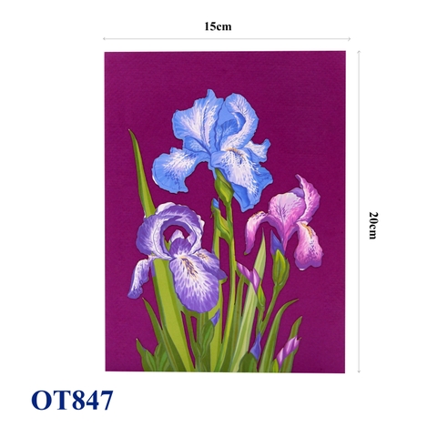 Colorful Iris Garden Pop Up Card