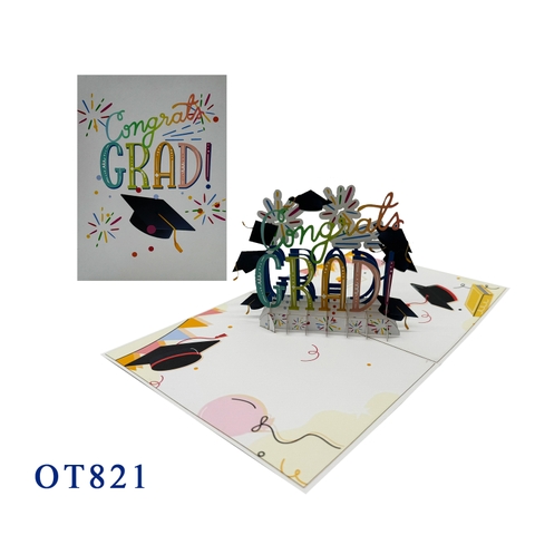 Congrats 3D Pop Up Card