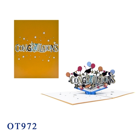 Congratulations 3D Pop Up Card