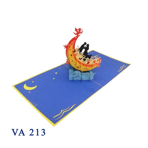 Lovely Couple On The Moon Boat