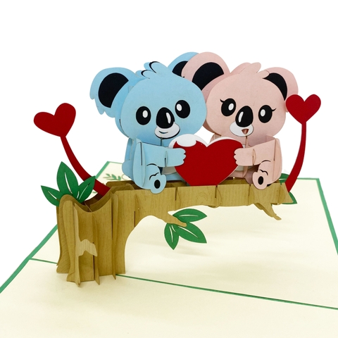 Koala Couple Pop Up Card