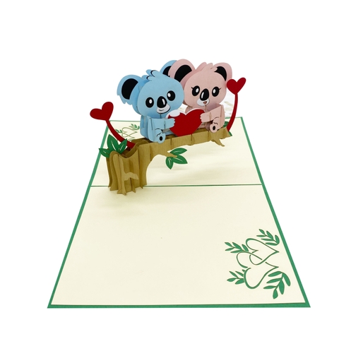 Koala Couple Pop Up Card