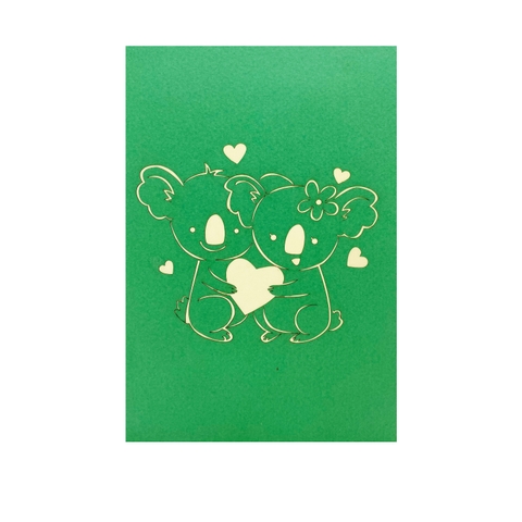 Koala Couple Pop Up Card