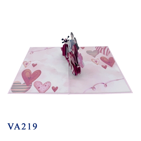 Romantic Couple On Vespa 3D Pop Up Card