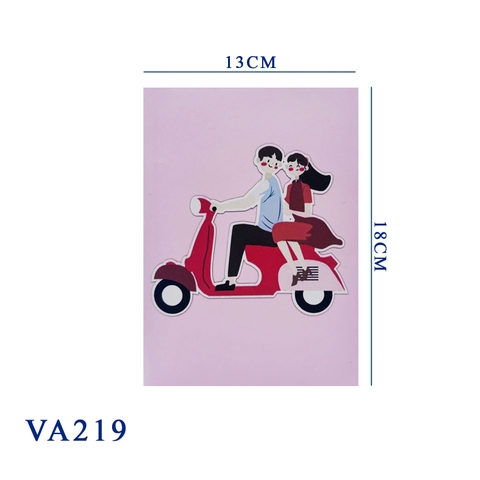 Romantic Couple On Vespa 3D Pop Up Card