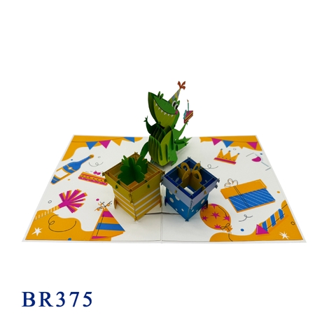 Crocodile Birthday Gifts Pop Up Card