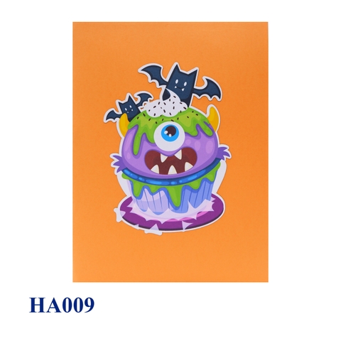 Cupcake Halloween Pop Up Card