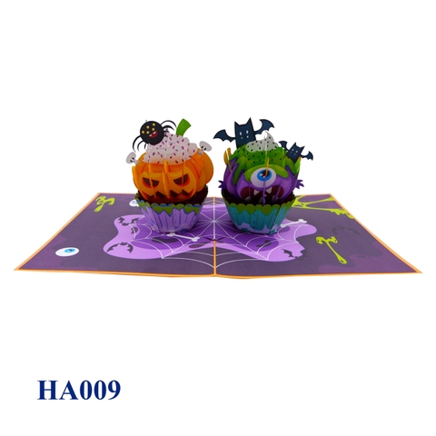 Cupcake Halloween Pop Up Card
