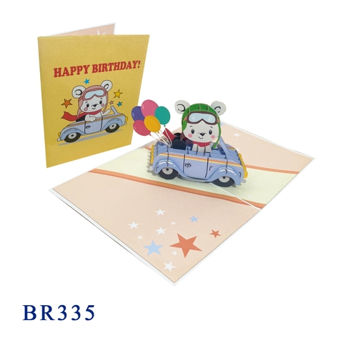 Cute Mouse Happy Birthday Pop Up Card