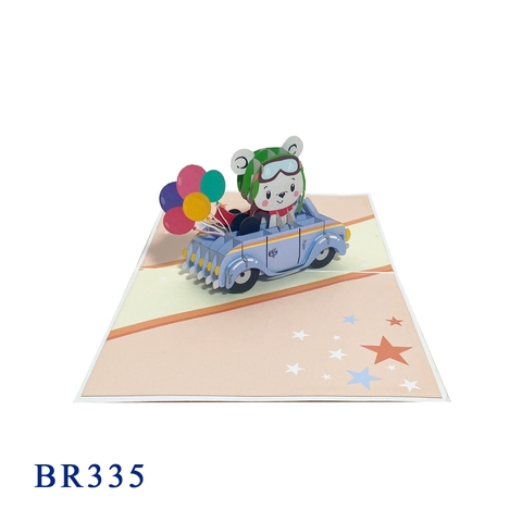 Cute Mouse Happy Birthday Pop Up Card