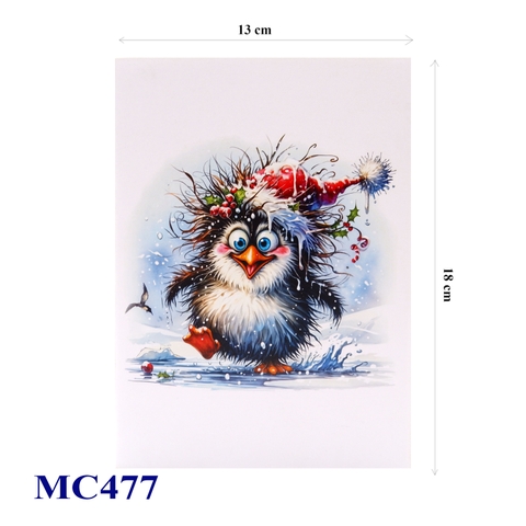 Cute Penguin Christmas Pop-Up Card