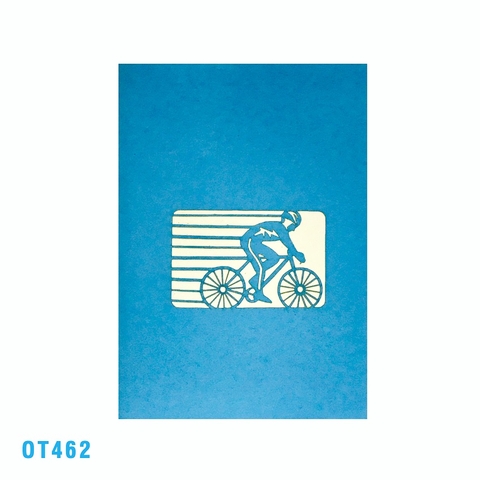 Bike Racing Athletes Pop Up Card