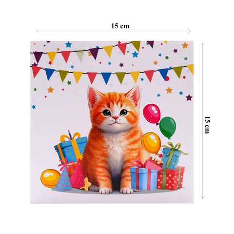 3D Pop Up Cat Birthday Card