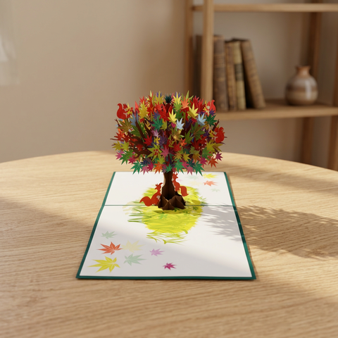3D Pop Up Tree Greeting Card – Handmade Paper Tree Pop Up Card Wholesale