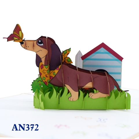 Dachshund Pop Up Card