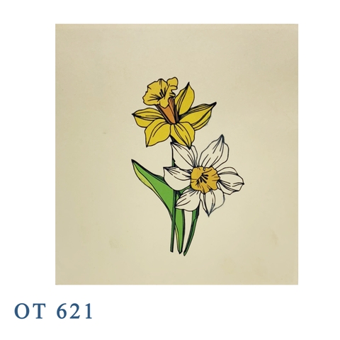 Daffodils Garden Pop Up Card