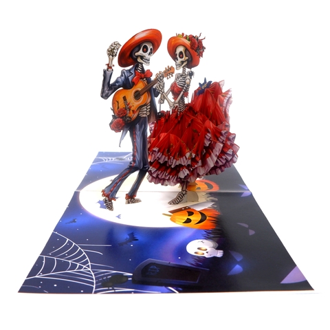 Dancing Skeletons Pop-up Card