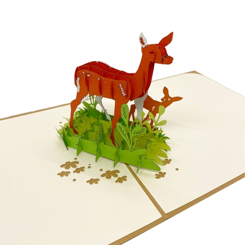 Deers Pop Up Card