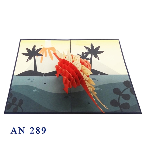 Stegosaurus Dinosaur 3D Pop Up Card