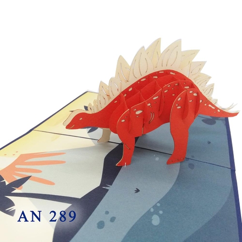 Stegosaurus Dinosaur 3D Pop Up Card
