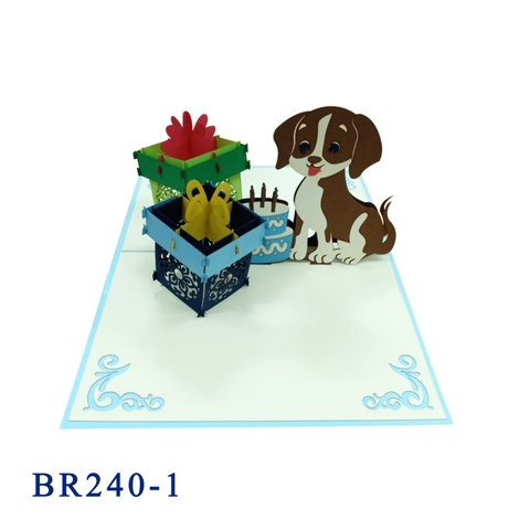 Birthday Beagle Dog Pop Up Card