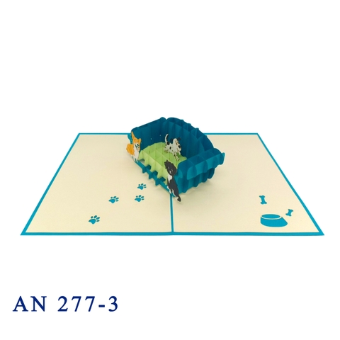 Dogs On Sofa Pop Up Card