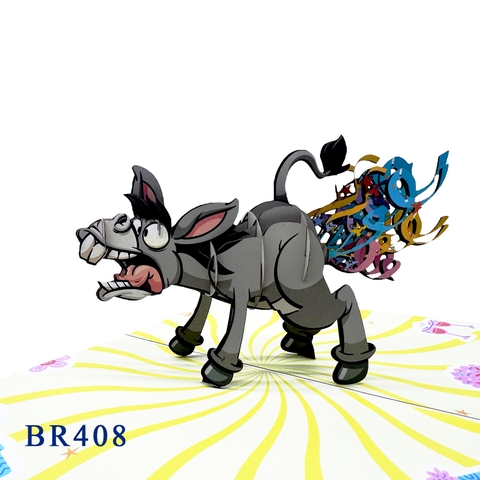 Donkey Birthday Pop-Up Card
