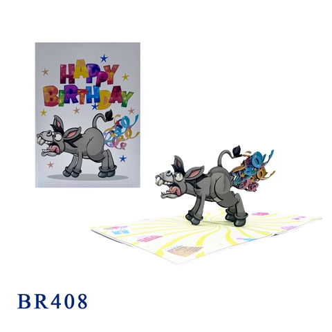 Donkey Birthday Pop-Up Card