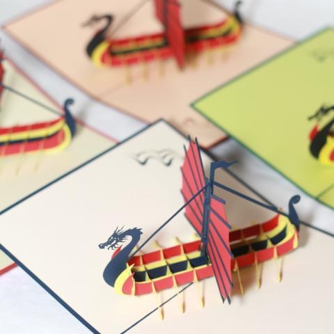 Dragon Ship Pop Up Card