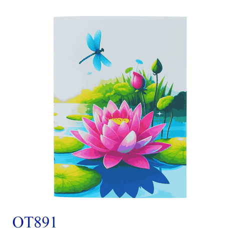 Dragonfly Lotus Pond Pop Up Card
