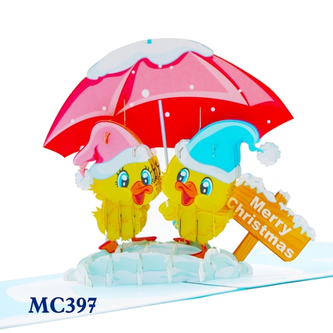 Christmas Ducks Pop Up Card