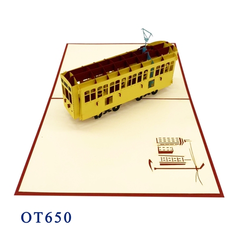 Electric Bus Pop Up Card