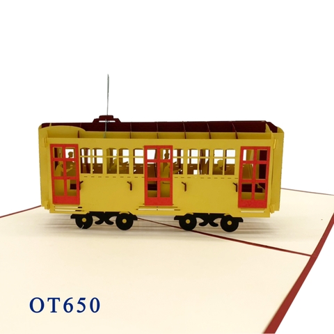 Electric Bus Pop Up Card