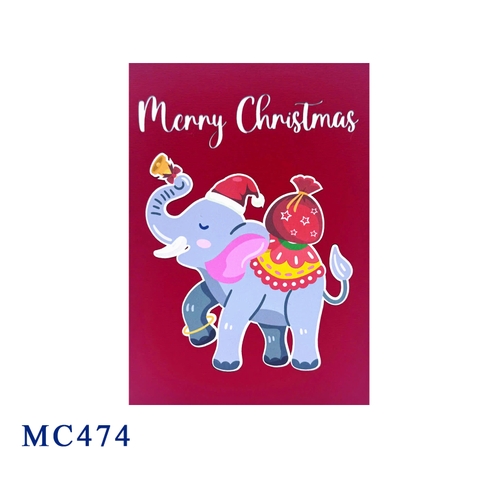 Christmas Elephant Pop-Up Card