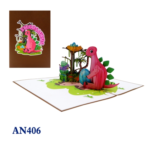 Family Dinosaur Pop Up Card