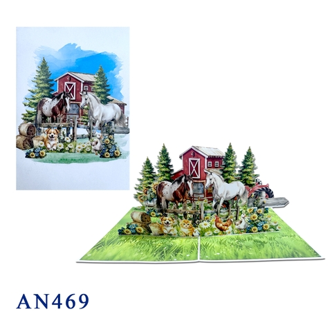 Farm Life Pop-Up Card – Celebrate Nature and Animals