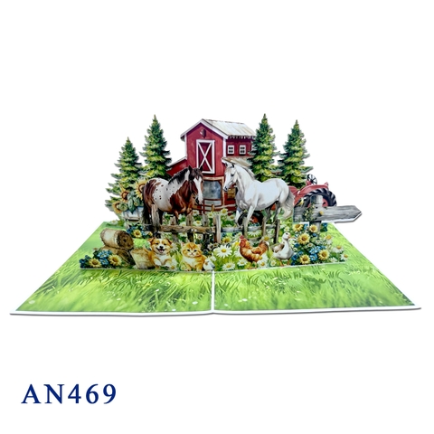 Farm Life Pop-Up Card – Celebrate Nature and Animals