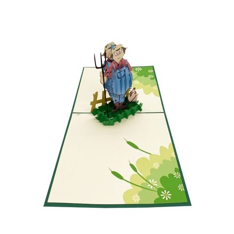 Farmer Pop Up Card