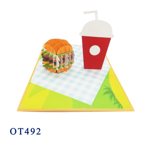 Hamburger Pop Up Card