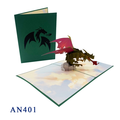 Fire Dragon Pop Up Card